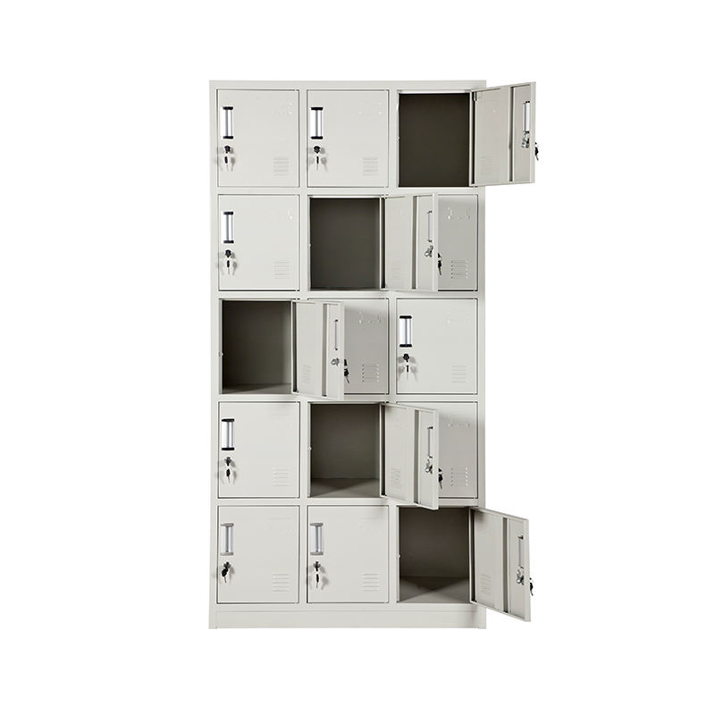 15 Tür Metallroppboards Steel Fitnessstudio Locker Kleidung Aufbewahrungsschrank billige Schließfächer Fitnessstudio