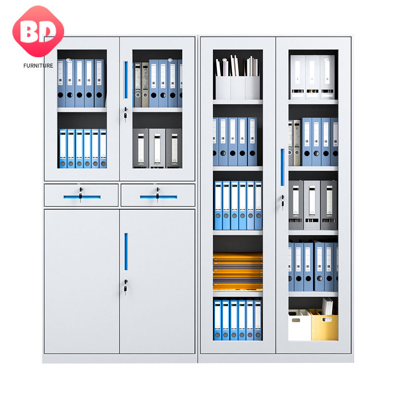 Vollhöhe Office -Metallschrank mit 2 Schubladen, Stahllagerschrank