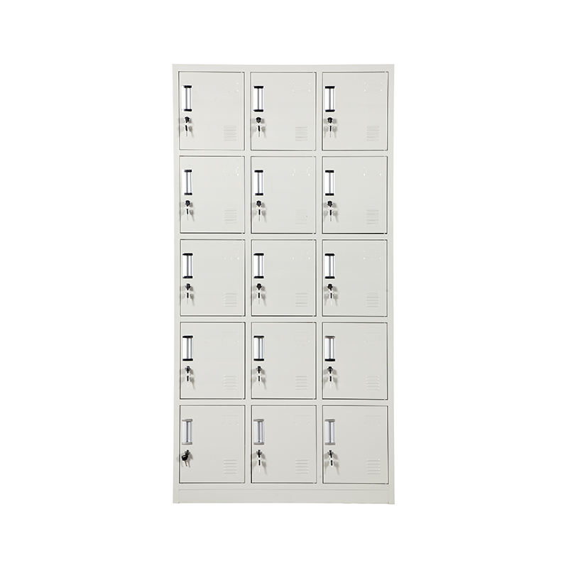 15 Tür Metallroppboards Steel Fitnessstudio Locker Kleidung Aufbewahrungsschrank billige Schließfächer Fitnessstudio