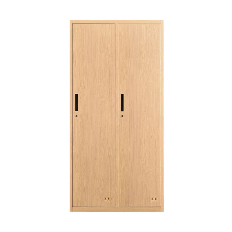 Heißverkaufsflächen sparen 2 Türen Metall Sports Beach Garderobe Locker Holz wie Schrank