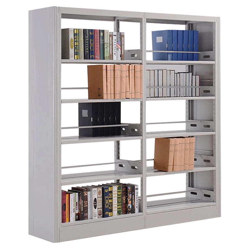 Universitätsschule Möbel doppelseitig Bibliothek Bücherregal Stahlbuch Regale Metall Akzeptable moderne Eisen