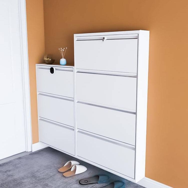 Weißer Schuhschrankschuhregal für Heimschrank Schuhschrank Metall Scarpiera