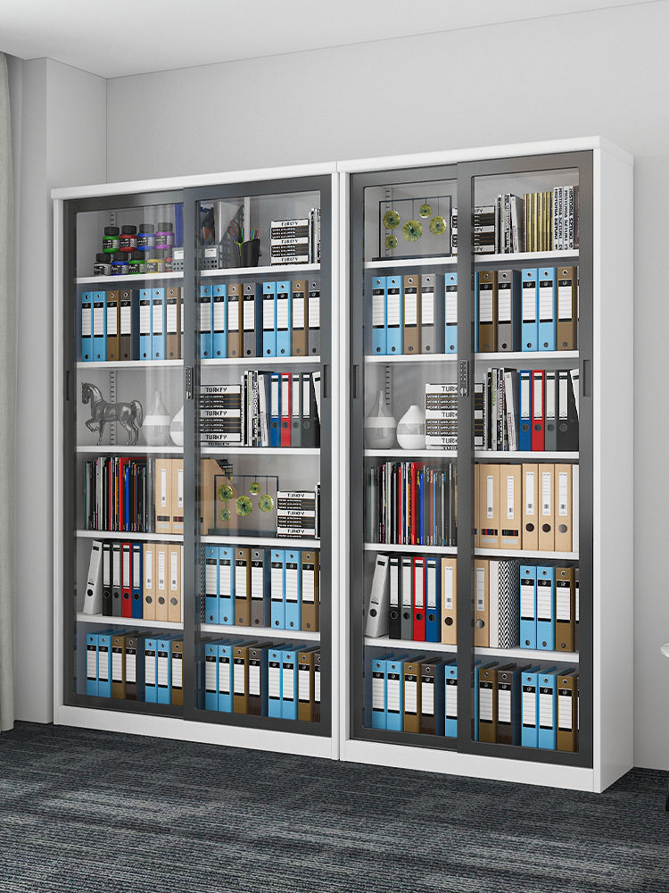 Manufaktur 1800*900*400 Glassetür Metallregal Stahl Stahlbuch