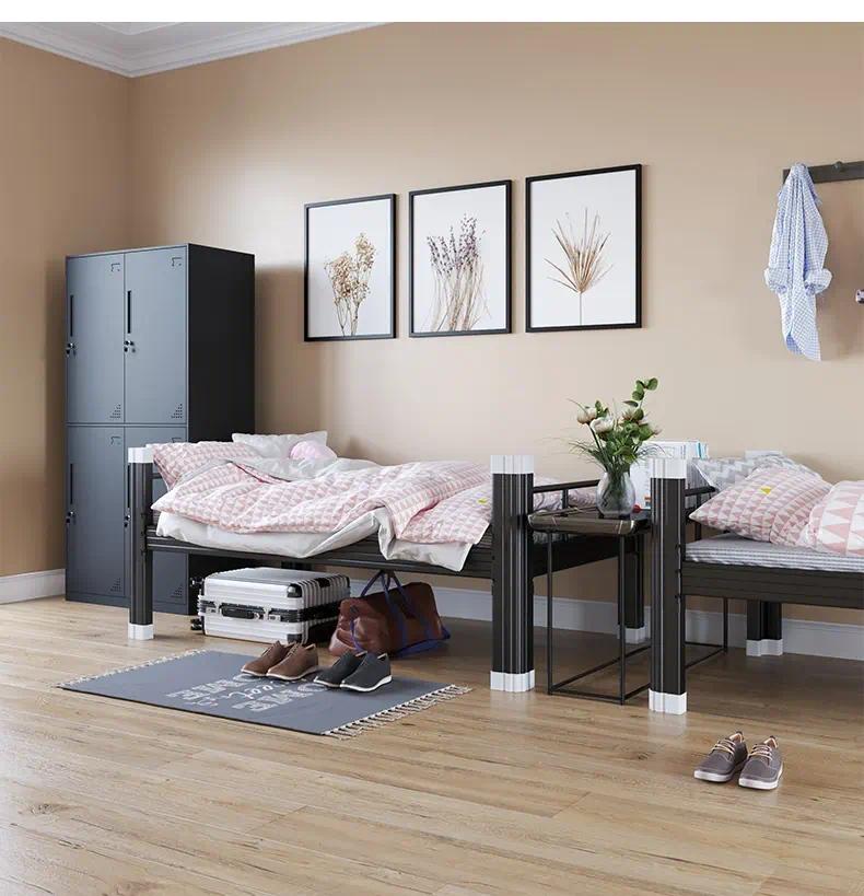 Schulmöbel Studenten Schlaflokal Metall Einzelbett Single für Erwachsene Schlafzimmer Wohnungen