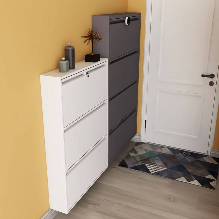 Weißer Schuhschrankschuhregal für Heimschrank Schuhschrank Metall Scarpiera